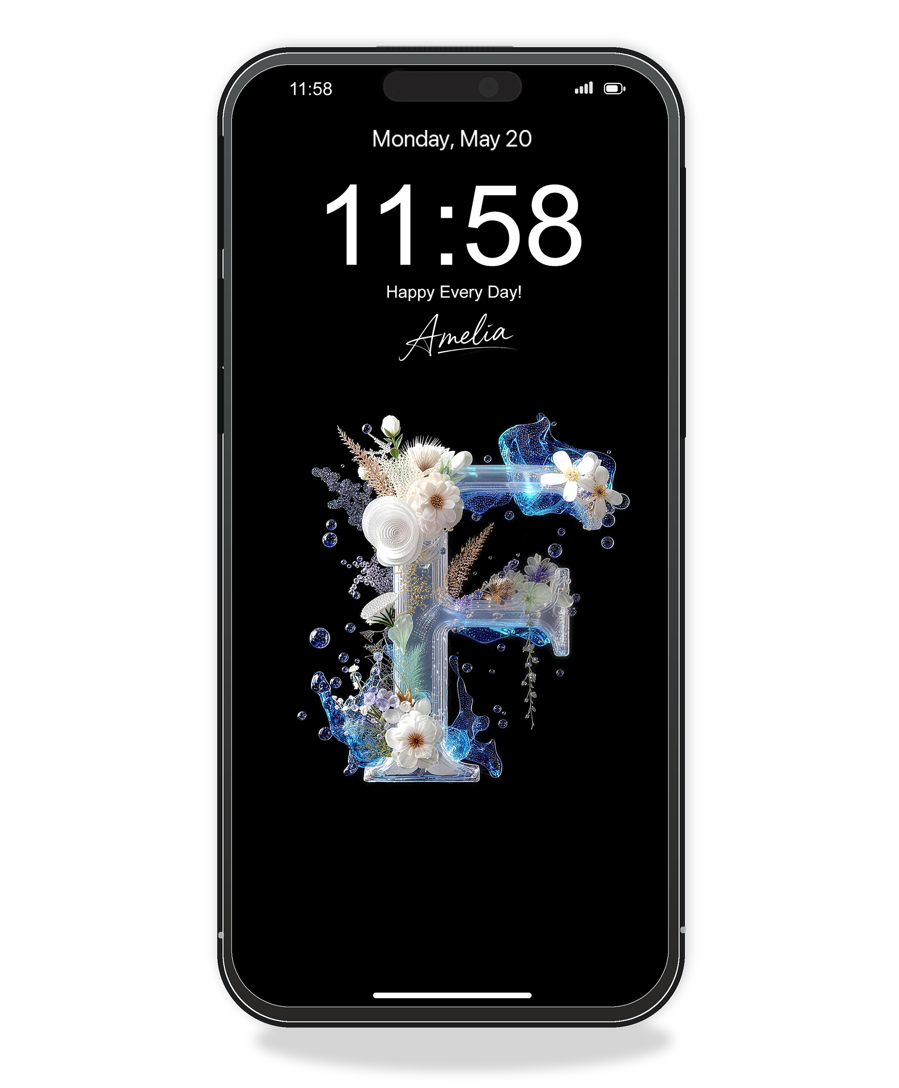 Personalized Initial Wallpaper | Custom Name Letter Wallpaper